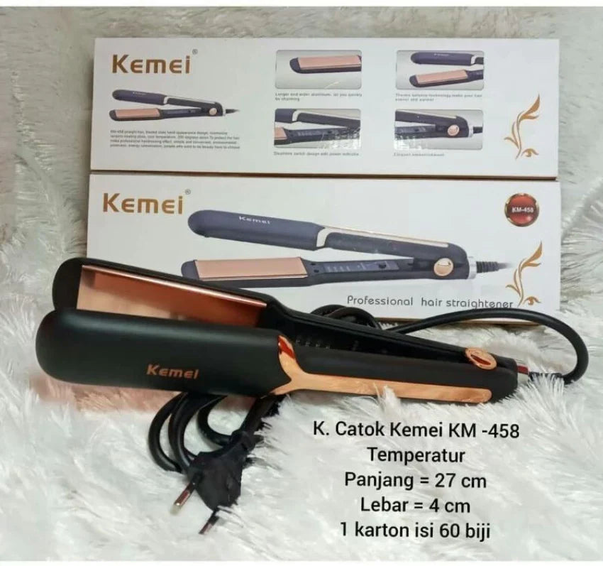 Kemei Km-458 Professional Hair Straightener With Box