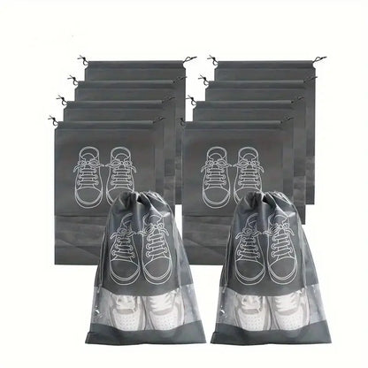 👟 Pack of 1 – Dustproof Shoe Bag for Travel & Home | Lightweight & Reusable – Random Gray Color
