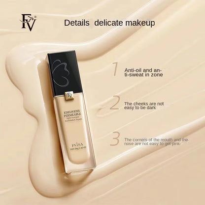 🌸 FV Edelweiss Liquid Refreshing Essence Foundation – Skincare + Base Makeup (Imported)