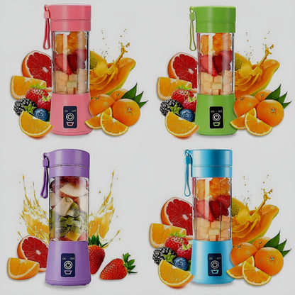 🥤 Portable Mini 6 Blade Juicer Blender | Rechargeable Outdoor Juicing Cup (380ml)
