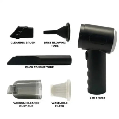 🌀 3-in-1 Portable Wireless Vacuum Cleaner | High Power, Strong Suction & Multi-Purpose Cleaning