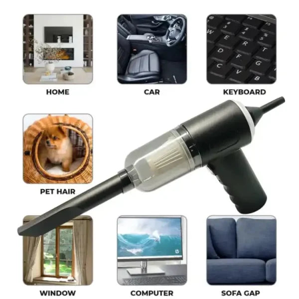 🌀 3-in-1 Portable Wireless Vacuum Cleaner | High Power, Strong Suction & Multi-Purpose Cleaning