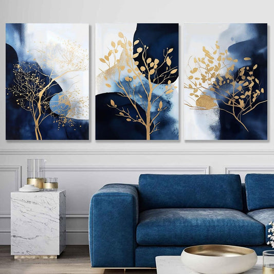 Set of 3 Metal Flower Wall Art Frames