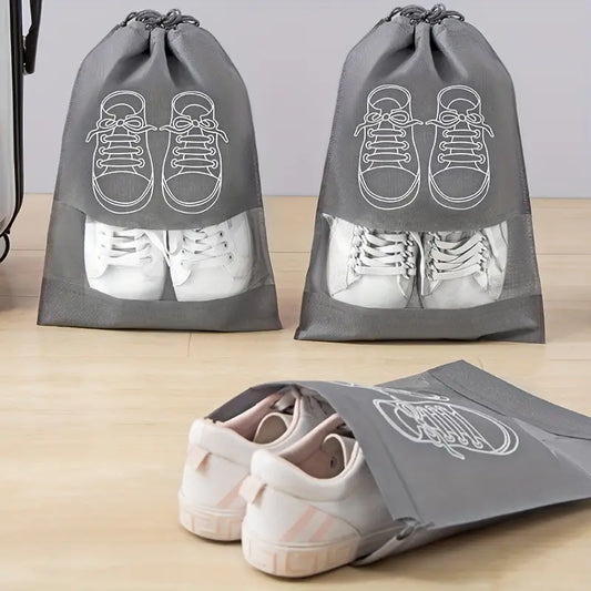 👟 Pack of 1 – Dustproof Shoe Bag for Travel & Home | Lightweight & Reusable – Random Gray Color