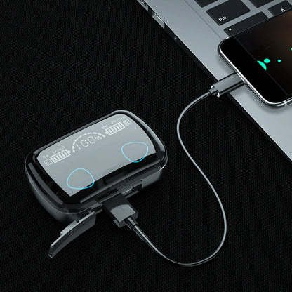 🎧 M10 Wireless Bluetooth Earbuds – Deep Bass, Long Battery & Smart Touch Control 🔋✨