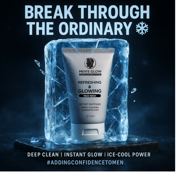 💪 Men’s Glow Facewash Bundle – Facewash + Whitening Cream Combo 🌟