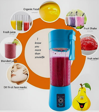 🥤 Portable Mini 6 Blade Juicer Blender | Rechargeable Outdoor Juicing Cup (380ml)