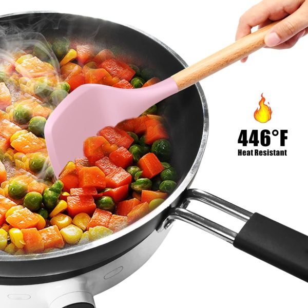 12 Pcs Silicone Cooking Utensil Set – Heat-Resistant, Non-Toxic with Wooden Handles 🍴🧑‍🍳