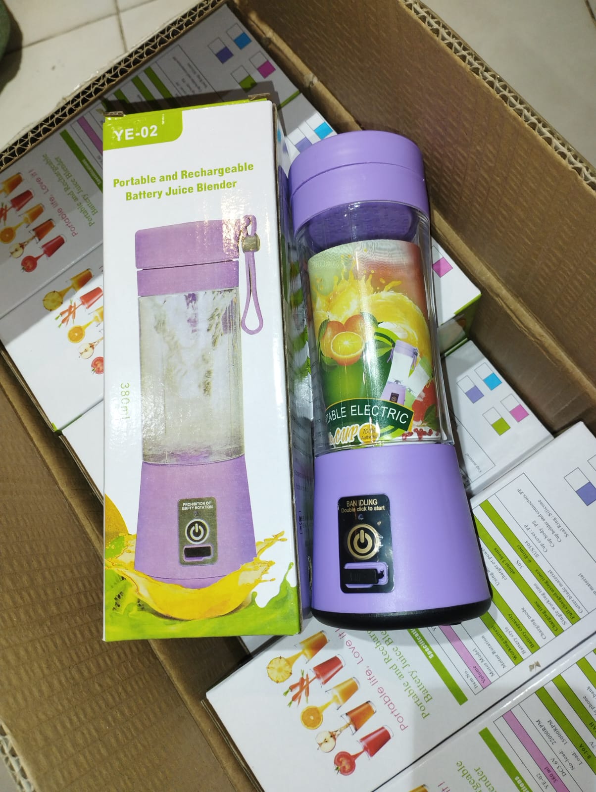 🥤 Portable Mini 6 Blade Juicer Blender | Rechargeable Outdoor Juicing Cup (380ml)