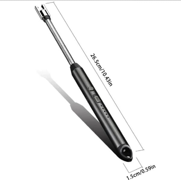 360° Outdoor USB Rechargeable Plasma Arc Lighter – Flexible Elbow for Candles, BBQ, & Stoves 🔥🔌