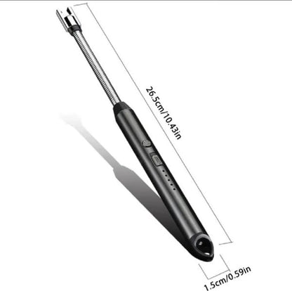 360° Outdoor USB Rechargeable Plasma Arc Lighter – Flexible Elbow for Candles, BBQ, & Stoves 🔥🔌