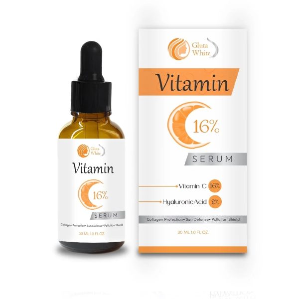 🍊 Gluta White Vitamin C Serum 16% – 30ml | Brightening & Dark Spot Care ✨