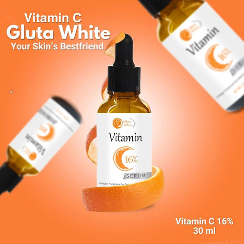 🍊 Gluta White Vitamin C Serum 16% – 30ml | Brightening & Dark Spot Care ✨