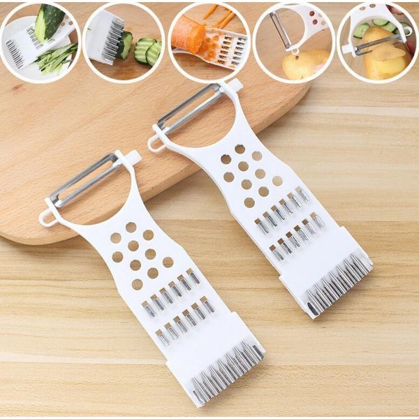 5-in-1 Multi Vegetable Cutter & Peeler – All-in-One Kitchen Tool for Effortless Food Prep! 🥕🔪