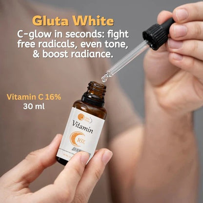 🍊 Gluta White Vitamin C Serum 16% – 30ml | Brightening & Dark Spot Care ✨