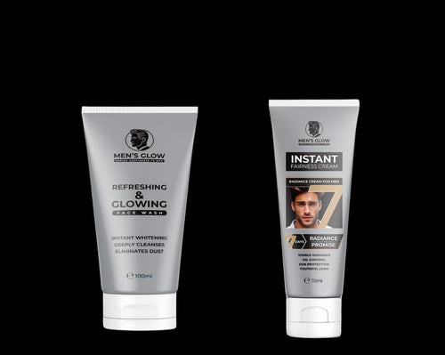 💪 Men’s Glow Facewash Bundle – Facewash + Whitening Cream Combo 🌟