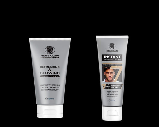 💪 Men’s Glow Facewash Bundle – Facewash + Whitening Cream Combo 🌟